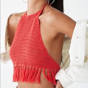 NWT Forever 21 Crochet Halter Top